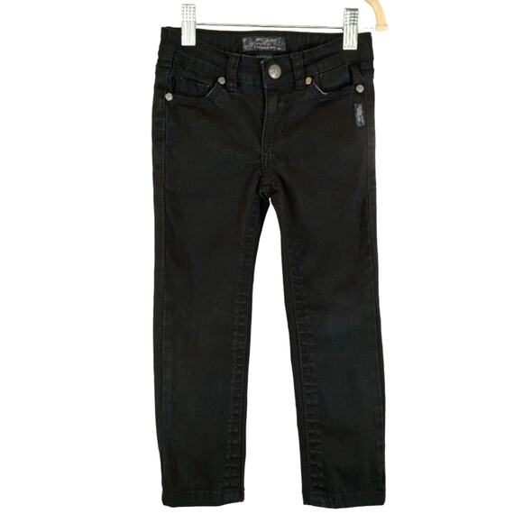 Silver Jeans Co Little Girls Black Sasha Slim Straight Denim Jeans Size 4 - Picture 1 of 9
